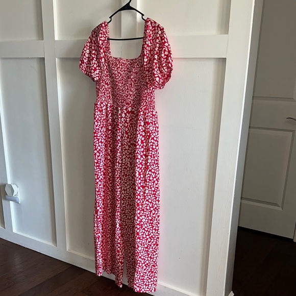 SHEIN Dresses & Skirts - Elegant Red Floral Women's Romper